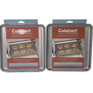 Cuisinart Toaster Oven Baking Pan Lot of 2 Chefs Classic Non-Stick AMB-TOBCS NEW